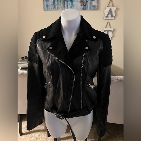 Artelier by Nicole Miller 100 % buttery soft Genuine Leather Jacket .NWOT size S - Picture 2 of 16